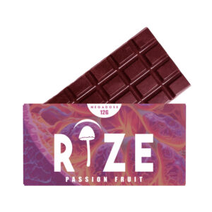 Rize – Passion Fruit Megadose Mushroom Chocolate Bar 12G