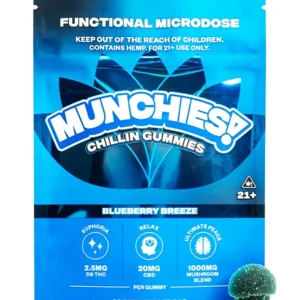 Blueberry Breeze Munchies Functional Microdose Chillin Gummies 20ct