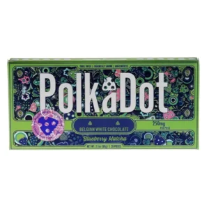 Blueberry Matcha PolkaDot Mushroom Belgian White Chocolate 250mg