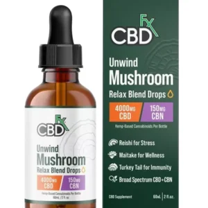CBDfx Relax CBN + CBD Blend Mushroom Tincture 4000mg 60ml