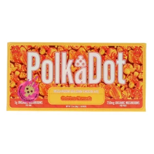 Golden Crunch PolkaDot Mushroom Belgian Milk Chocolate 250mg