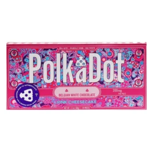 Pink Cheesecake PolkaDot Mushroom Belgian White Chocolate 200mg Per Piece