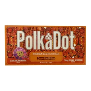 Pumpkin Spice PolkaDot Mushroom Belgian White Chocolate 250mg Per Piece