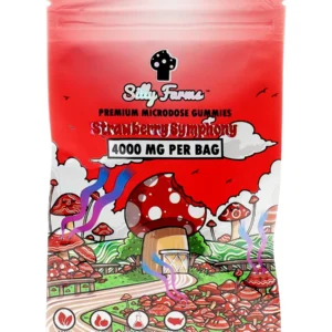 Strawberry Symphony Silly Farms Vegan Mushroom Gummies 4000MG