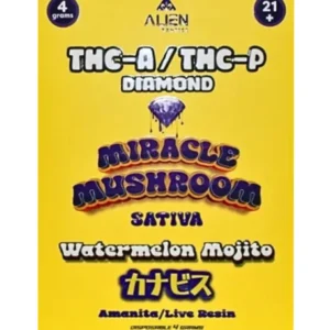 Watermelon Mojito Alien Exotics Miracle Mushroom THC-A x THC-P Blend Disposable Vape 4G